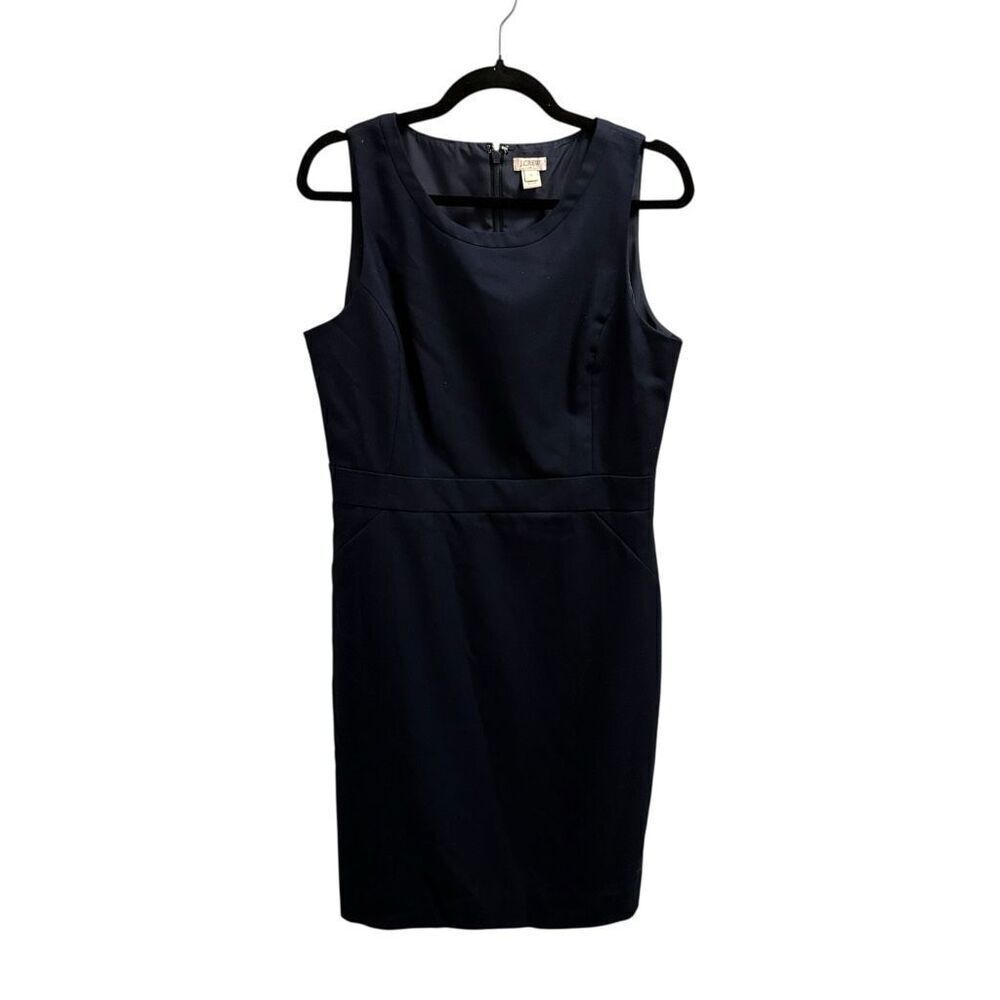 J Crew navy fully lined shift sheath dress size 10